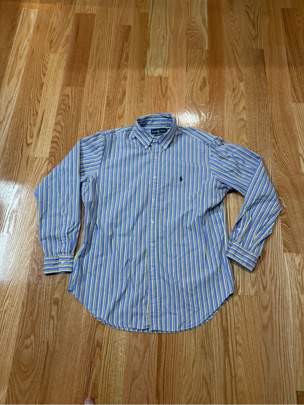 Vintage Polo Ralph Lauren Classic Fit Striped Button-Down Shirt Long Sleeve L